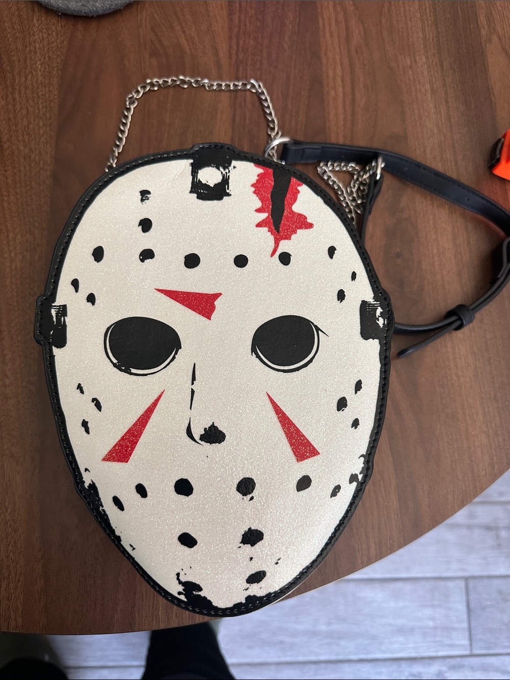 Jason Hockey Mask Glittery Crossbody Bag